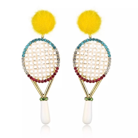 BaubleBar Jewelry - 🌈2/$30 New Tennis Racket & Ball Earrings